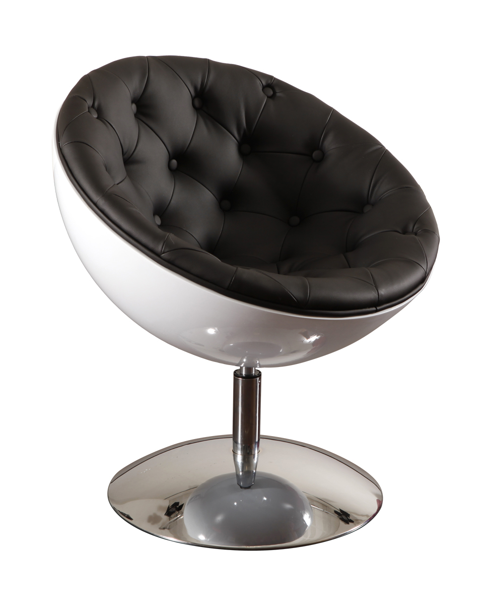 Sill&oacute;n de dise&ntilde;o NEW STANLEY de color blanco y negro