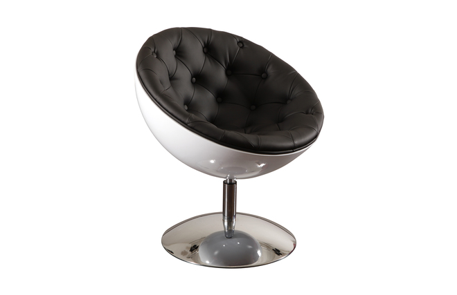 Sill&oacute;n de dise&ntilde;o NEW STANLEY de color blanco y negro