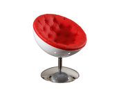 Sill&oacute;n de dise&ntilde;o New Stanley de color blanco y rojo