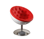 Sill&oacute;n de dise&ntilde;o New Stanley de color blanco y rojo