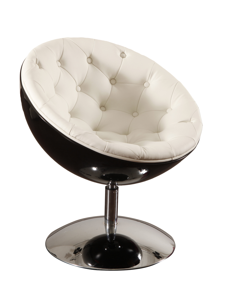 Sill&oacute;n de dise&ntilde;o NEW STANLEY de color negro y blanco