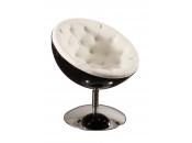 Sill&oacute;n de dise&ntilde;o NEW STANLEY de color negro y blanco