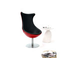 Sillon de dise&ntilde;o rojo y negro RAYNI