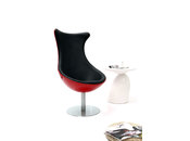 Sillon de dise&ntilde;o rojo y negro RAYNI