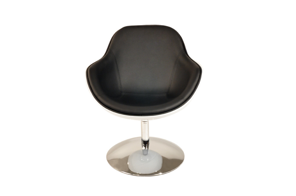 Sill&oacute;n de dise&ntilde;o SOLLY blanco y negro