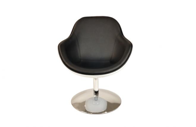 Sill&oacute;n de dise&ntilde;o SOLLY blanco y negro