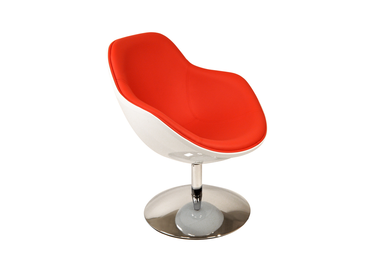 Sill&oacute;n de dise&ntilde;o SOLLY blanco y rojo 
