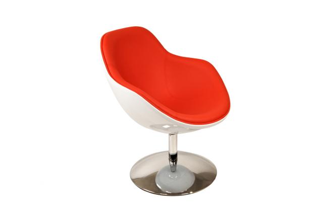 Sill&oacute;n de dise&ntilde;o SOLLY blanco y rojo 