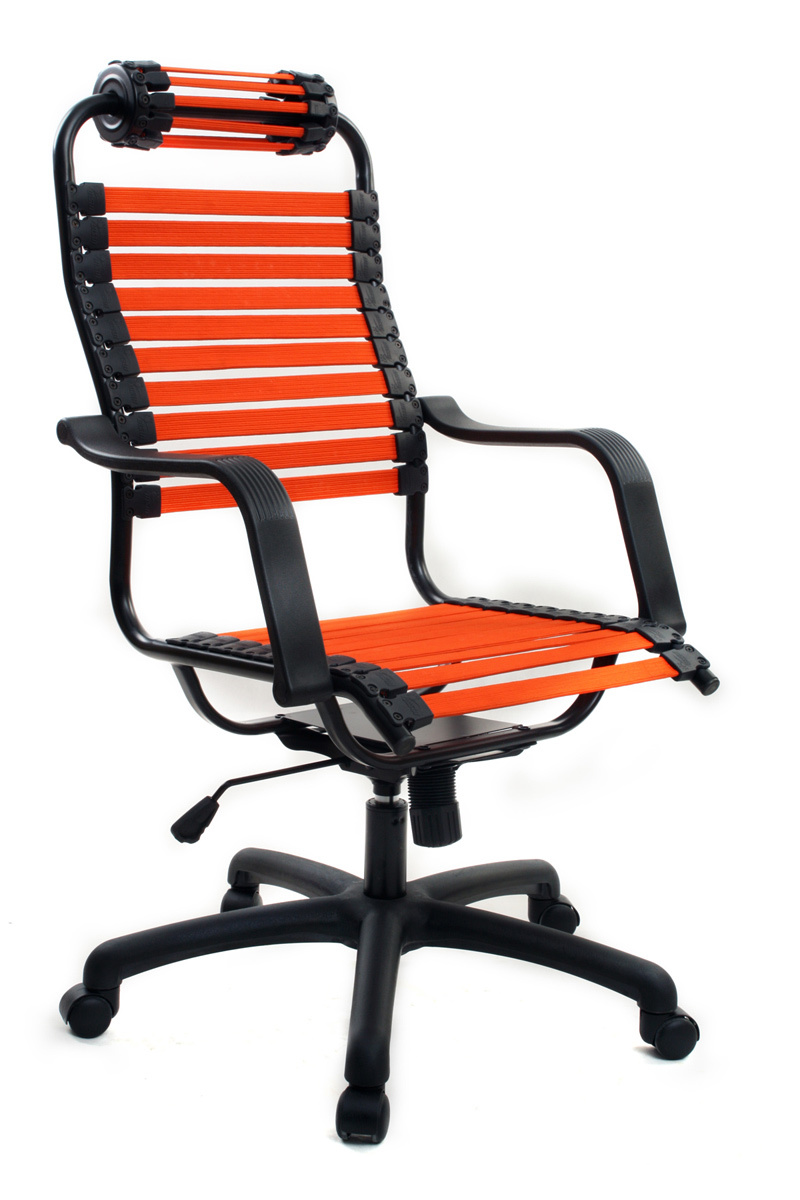 Sill&oacute;n de Oficina de Dise&ntilde;o El&aacute;stico Naranja Stardust V1