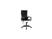 Sill&oacute;n de oficina de dise&ntilde;o negro y blanco LORENZO
