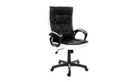 Sill&oacute;n de oficina de dise&ntilde;o negro y blanco LORENZO