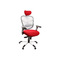 Sill&oacute;n de oficina ergonomico blanco y rojo UP TO YOU