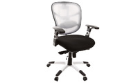 Sill&oacute;n de oficina ergonomico negro y naranja UP TO YOU