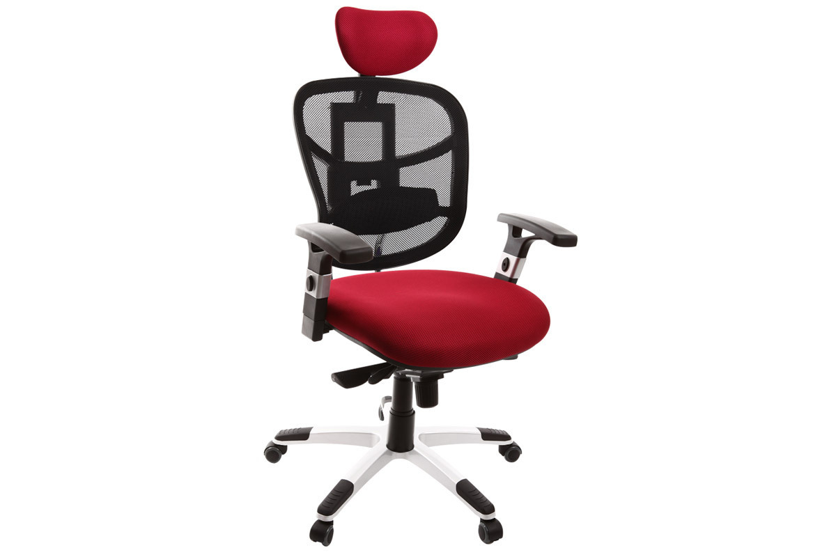 Sill&oacute;n de oficina ergonomico negro y rojo, opci&oacute;n perchero UP TO YOU