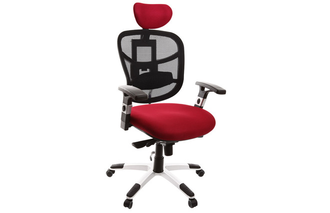 Sill&oacute;n de oficina ergonomico negro y rojo, opci&oacute;n perchero UP TO YOU