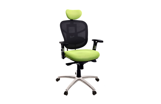 Sill&oacute;n de oficina ergonomico verde anis y negro UP TO YOU