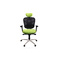 Sill&oacute;n de oficina ergonomico verde anis y negro UP TO YOU