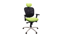 Sill&oacute;n de oficina ergonomico verde anis y negro UP TO YOU