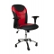 Sill&oacute;n de oficina Paulo de color negro y rojo