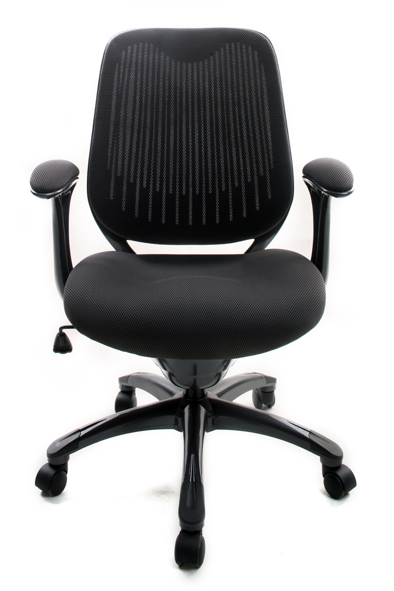 Sill&oacute;n de Oficina Tejido Malla Gris Leni V1