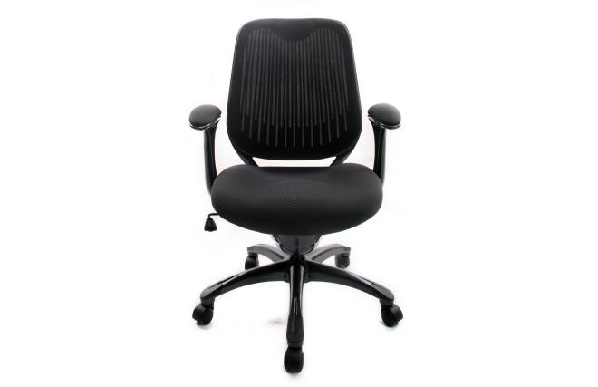 Sill&oacute;n de Oficina Tejido Malla Gris Leni V1