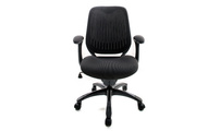Sill&oacute;n de Oficina Tejido Malla Gris Leni V1