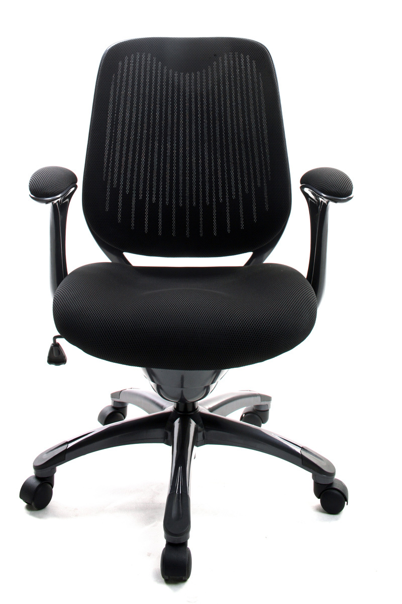 Sill&oacute;n de Oficina Tejido Malla Negro Leni V1