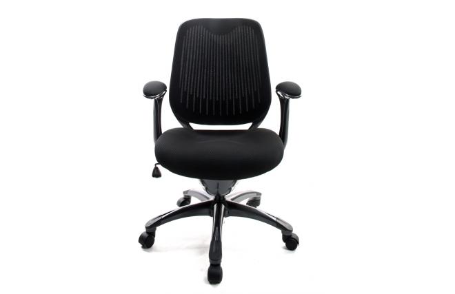 Sill&oacute;n de Oficina Tejido Malla Negro Leni V1