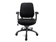 Sill&oacute;n de Oficina Tejido Malla Negro Leni V1