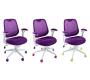 Sill&oacute;n de Oficina Tejido Malla Violeta Leni V2