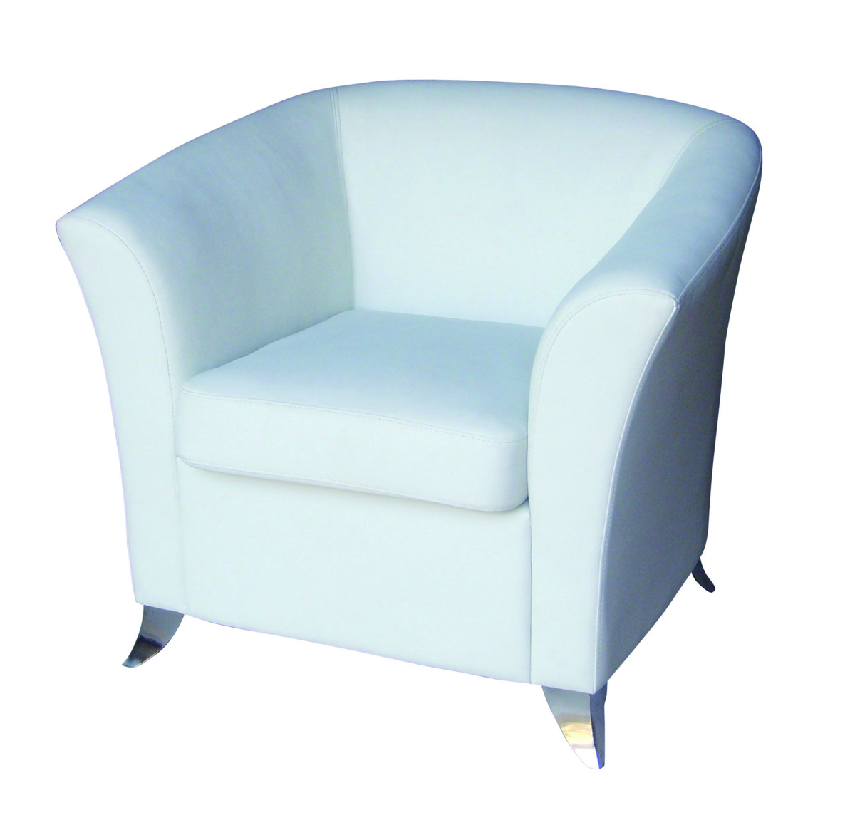 Sill&oacute;n de sal&oacute;n contempor&aacute;neo MICAH de color blanco