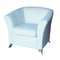 Sill&oacute;n de sal&oacute;n contempor&aacute;neo MICAH de color blanco