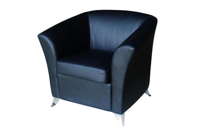Sill&oacute;n de sal&oacute;n contempor&aacute;neo MICAH de color negro