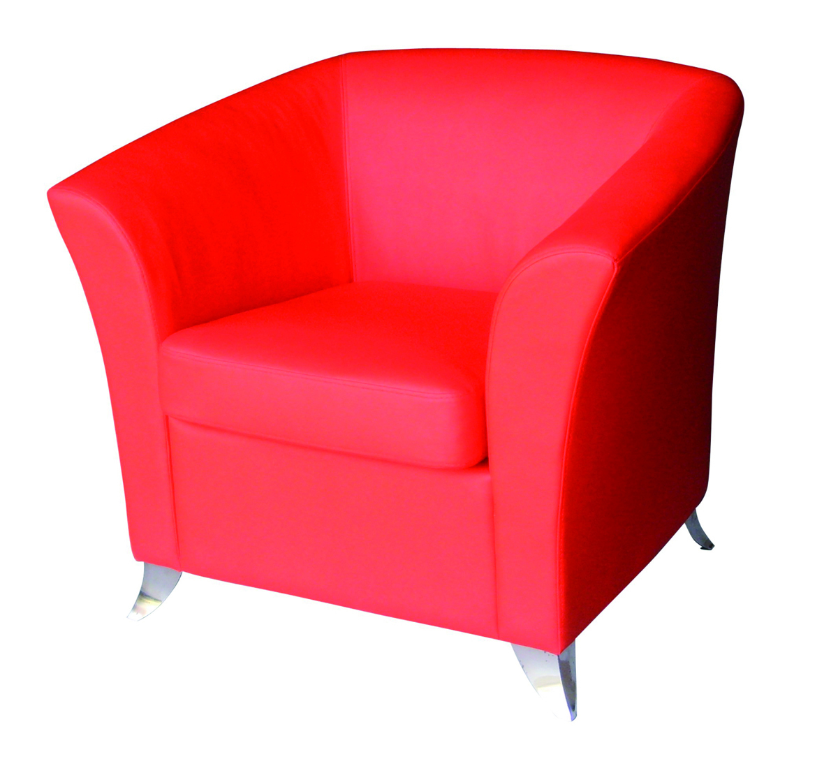 Sill&oacute;n de sal&oacute;n contempor&aacute;neo MICAH de color rojo 