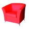 Sill&oacute;n de sal&oacute;n contempor&aacute;neo MICAH de color rojo 