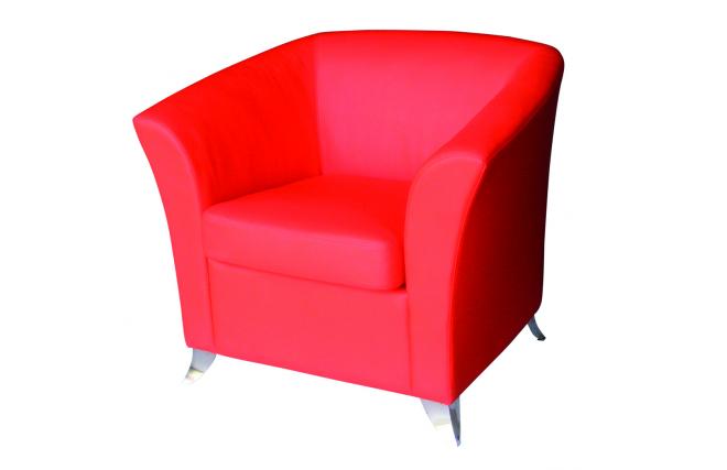 Sill&oacute;n de sal&oacute;n contempor&aacute;neo MICAH de color rojo 