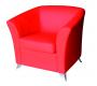 Sill&oacute;n de sal&oacute;n contempor&aacute;neo MICAH de color rojo 