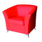 Sill&oacute;n de sal&oacute;n contempor&aacute;neo MICAH de color rojo 