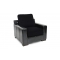Sillon de sal&oacute;n de cuero y tela LUCAS
