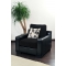Sillon de sal&oacute;n de cuero y tela LUCAS