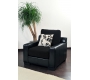 Sillon de sal&oacute;n de cuero y tela LUCAS