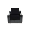 Sillon de sal&oacute;n de cuero y tela LUCAS image pub1