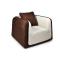 Sill&oacute;n ITALIA de color blanco y chocolate