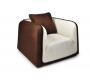 Sill&oacute;n ITALIA de color blanco y chocolate