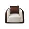 Sill&oacute;n ITALIA de color blanco y chocolate
