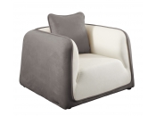 Sill&oacute;n ITALIA de color blanco y gris ceniza