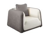 Sill&oacute;n ITALIA de color blanco y gris ceniza