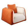 Sill&oacute;n ITALIA de color blanco y naranja image pub1
