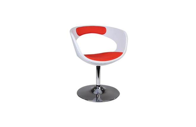 Sill&oacute;n /  silla de dise&ntilde;o blanco y rojo GROOVY