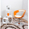 Sill&oacute;n / silla de dise&ntilde;o naranja y blanco GROOVY
